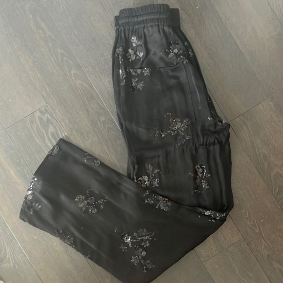 NWT Black Floral Embellished Pants - Picture 7 of 17